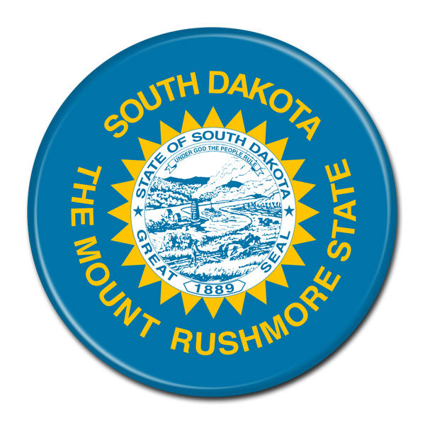 Custom Flag Buttons | South Dakota Flag Buttons | Pin Back Buttons