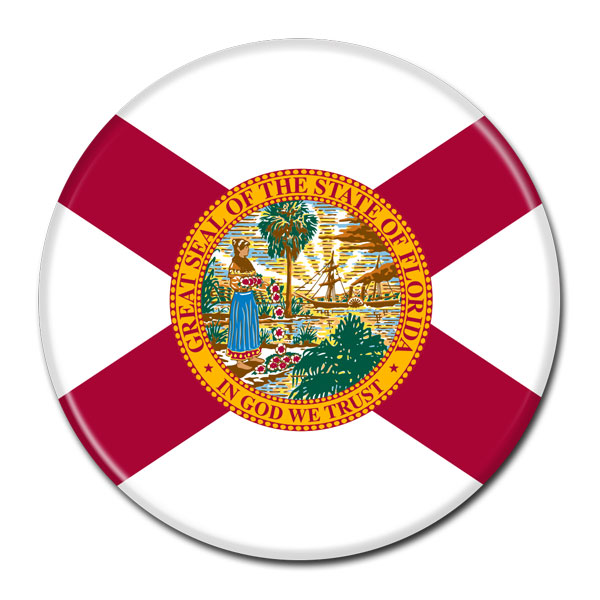 FLAG BUTTON - Florida