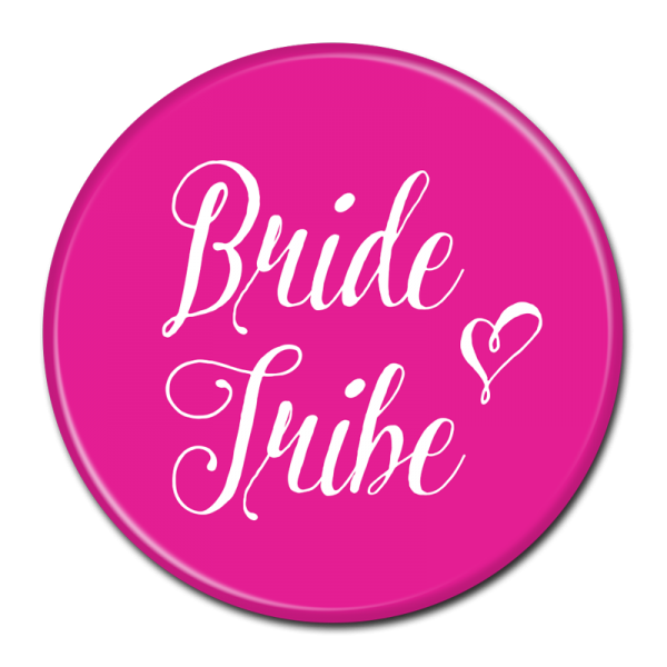 Bachelorette Party Buttons - Bride Tribe Pink
