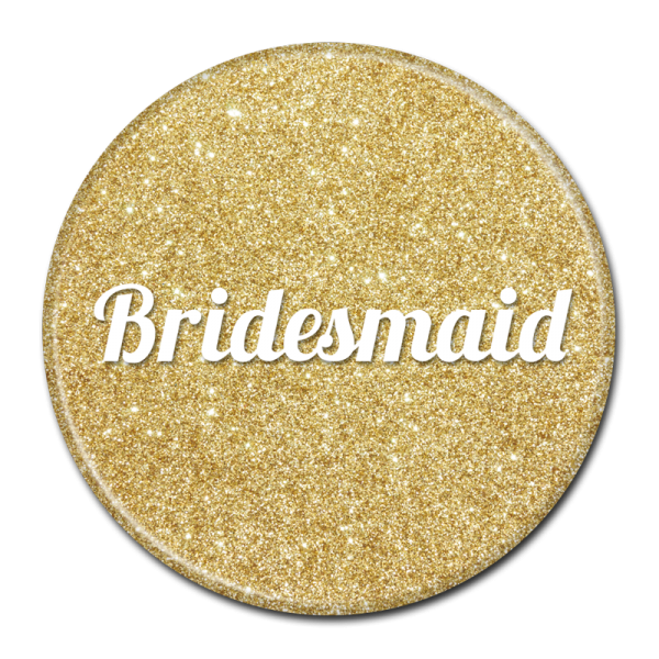Bachelorette Party Buttons - Bridesmaid Gold Sparkle
